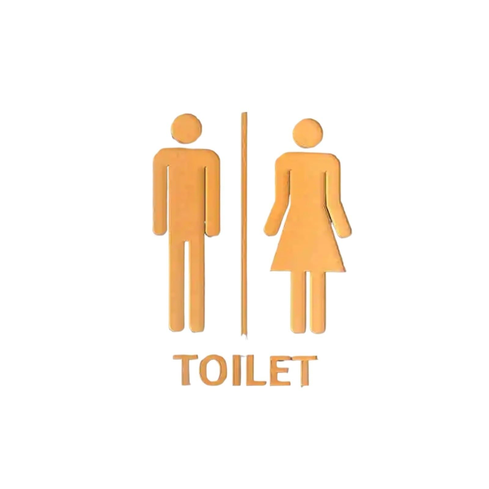 cartel baño Letrero de baño for hombres y mujeres.