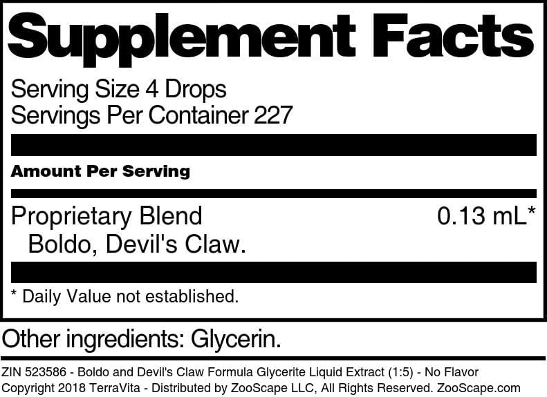 Miniatura 5 de Terravita Extracto líquido de glicerita de control de la inflamación (15) - Sin sabor (1 oz, ZIN 523586)