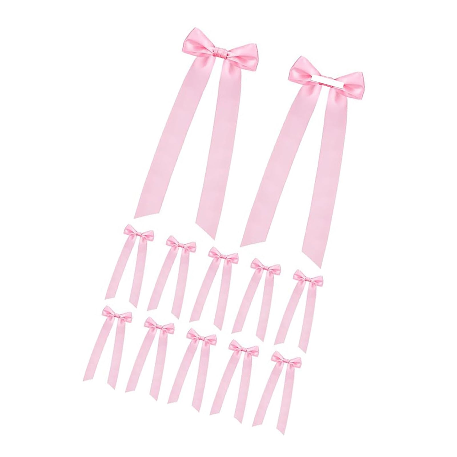 Jazuaiao 12Pcs Wedding Bowknot Ornament Adhesive Ribbon Bowknot for Candlestick Wedding Table Centerpieces Art Craft Packaging Party Decorations