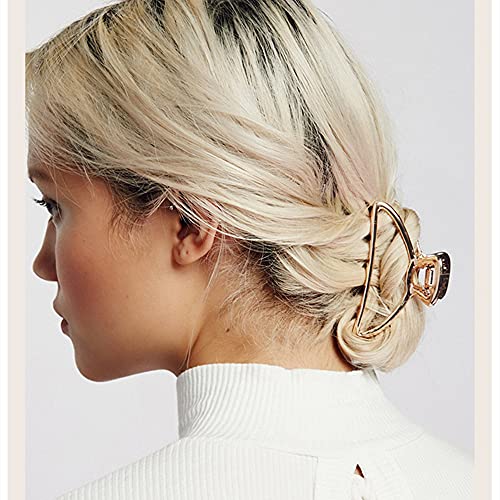 8 Pieces Metal Hair Claw Clips Set, Includes 3 Inches Large Size Hair Catch Barrette Jaw Clamp And 1.57 Inches Small Half Bun Hairpins For Women, Hair Accessories #TOP5