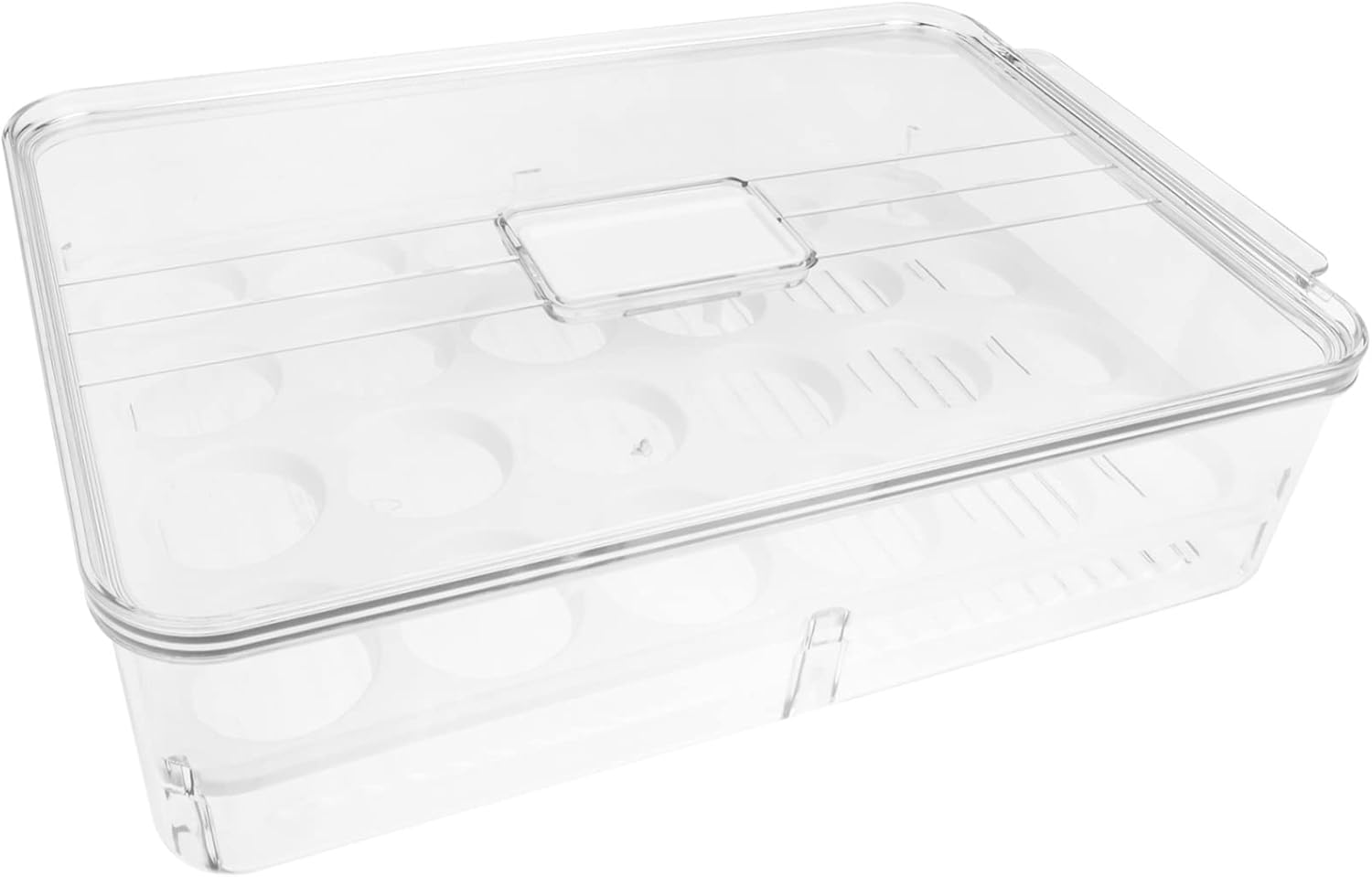 Refrigerator Holder and Dumpling Storage Box Stackable Keeping Container for Kitchen Organization for Fruits and Vegetables Preservation