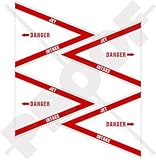 DANGER JET INTAKE US Navy USAF Aircraft 2' (50mm) Vinyl Stickers, Decals x4