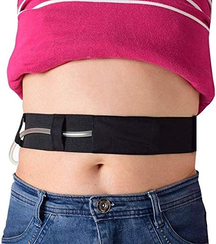 Peritoneal-Dialyse-Kathetergürtel, 2 Stück, Größe M, Aus Baumwolle/Elasthan, Für G-, PEG- & J-Sonden, Waschmaschinenfest