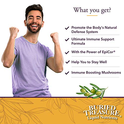 Buried Treasure Adult Daily Immune Wellness 16 Fl Oz. Immune Booster With Elderberry Echinacea, Vitamins #TOP1