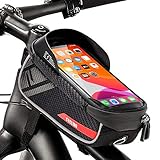 【Multifunktionale Fahrrad Handytasche】 Diese Rahmentasche ist speziell für Radsportfan entwickelt, Die Fahrrad Tasche bietet ausreichend Stauraum für lange Fahrten. Geldtasche, Brille, Feuerzeug, Schlüssel, Powerbank, Reparaturwerkzeuge und anderes fahrrad zubehör usw. leicht aufnehmen.Die Fahrradtasche ist auch mit Kopfhörer-Loch, das ist einfach für Sie Musik zu hören oder beantworten Sie das Telefon beim Fahren