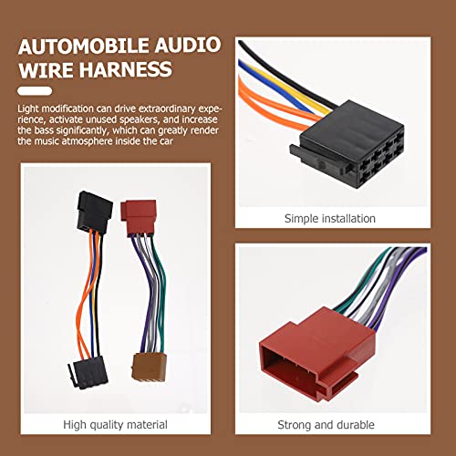 BESPORTBLE 1 par Auto Car Cablagem Áudio Do Carro Cd Player de Áudio Adaptador De Cabo de Alimentaçã