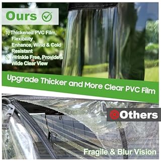 10L0L Golf Cart Driving Enclosure for 4 Passenger Club Car Precedent 94.5'' L Extended Roof Deluxe 600D Waterproof Windproof Heavy Duty Rain Cover with 4 Doors Clear PVC Side Mirror Openings