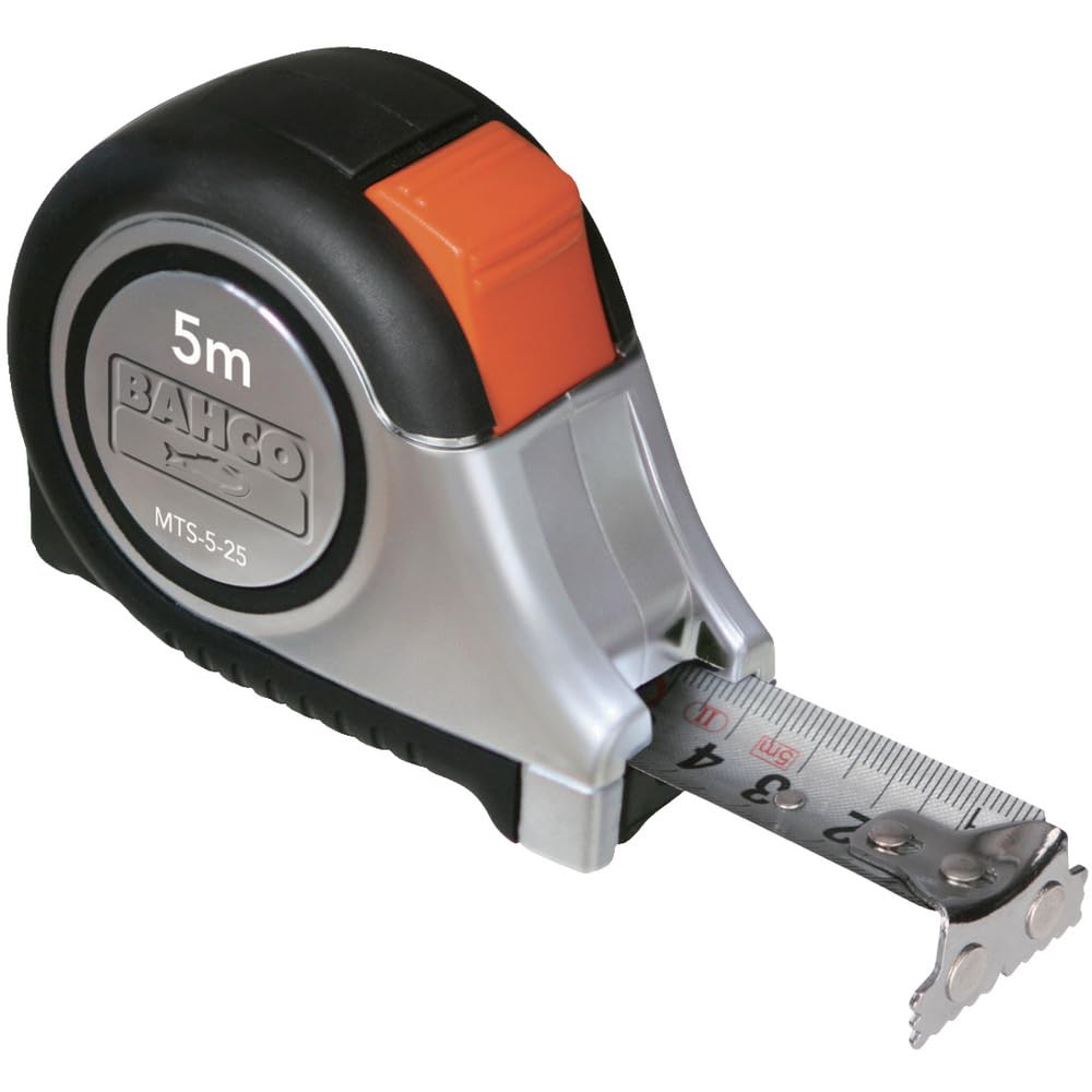 Mètre ruban 5m Bahco MTS-5-25 magnétique en acier inoxydable pour mesures de précision