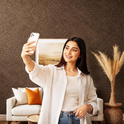Image of Marble Texture Paint, 3D Designer Stone and Granite Luxury Finish, Washable Water Resistant Acrylic Emulsion, Interior Exterior Ready to use (Chocolate Brown)