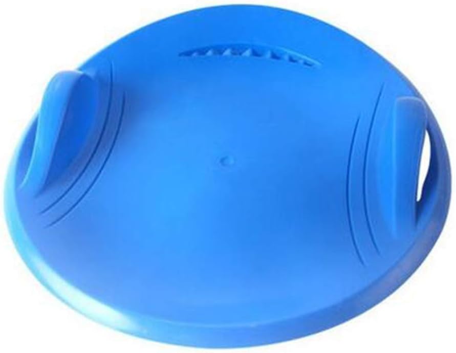 Saucer Snow sled, Downhill Plastic disc Sledge with Non-Slip Surface and Integrated Brake Sand Grassy Hills one Size -D