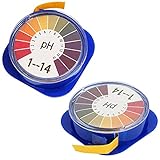 LIUJZZJ Universal pH Testpapierstreifen pH Teststreifen Rolle pH Wert Voller Bereich 0-14 2 Rollen 16.4 ft/Rolle