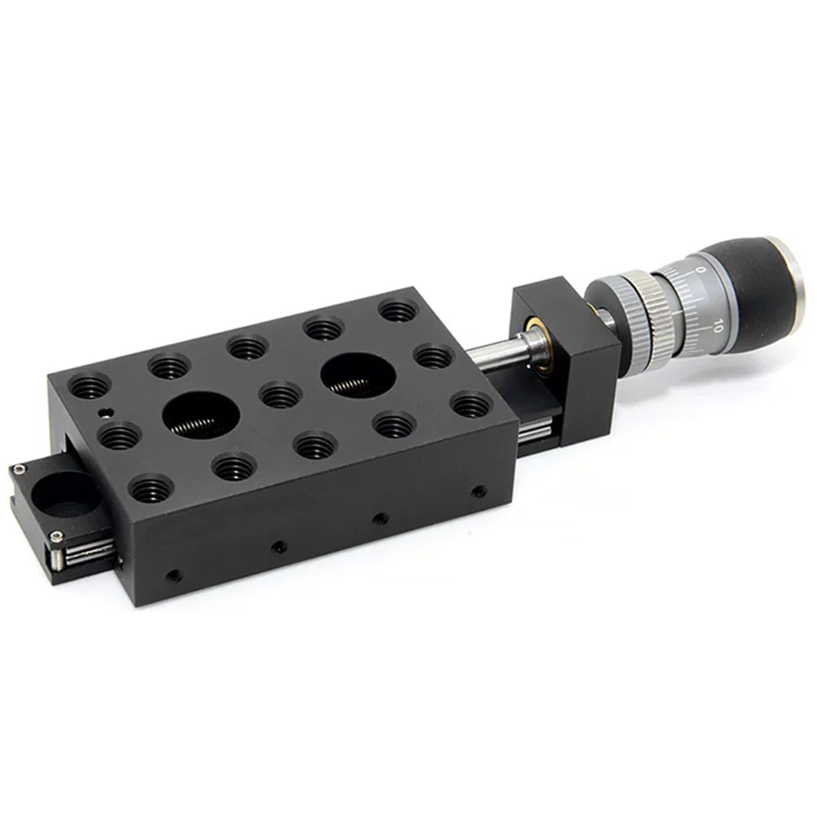 Vituord X Axis Manual Linear Stage, Precision Displacement Table Station, Micrometer Fine-tuning, Stroke 25mm, With M6 Screw Hole, For Microscopy Work Optical Experiment B