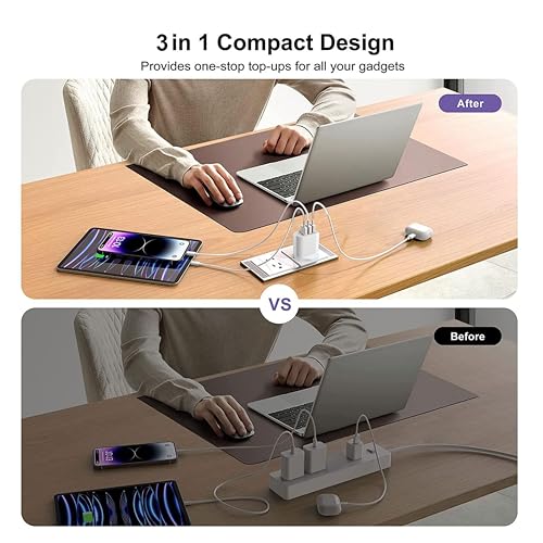 3 Pack Uk Plug Usb Wall Charger With 3 Ports, Multi Device Fast Charging Adapter For Home Office Travel, Safe Power Plug For Iphone Android Tablet Earbuds - 4