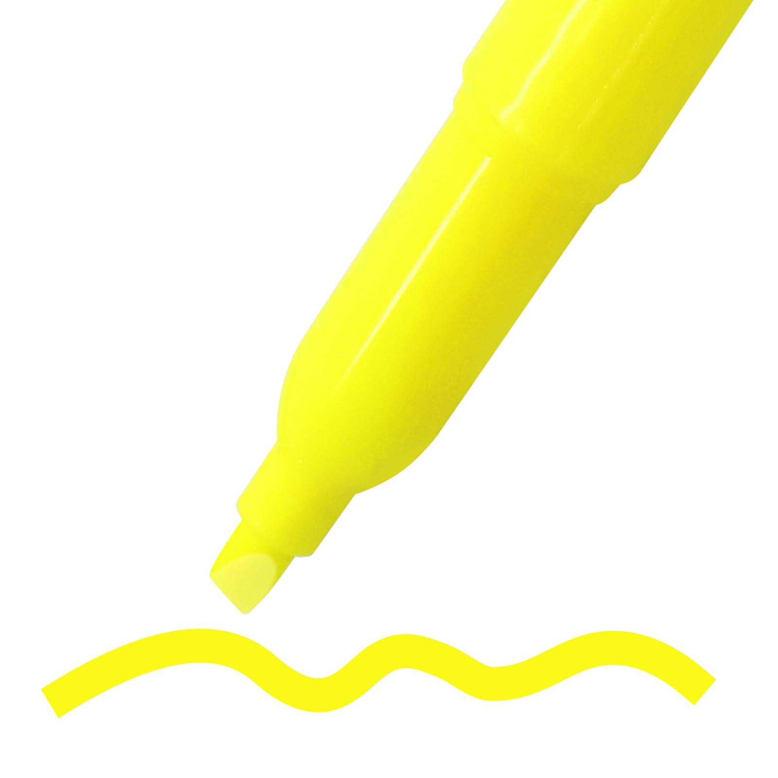 Zorfeter 30 Stück gelbe Textmarker, helle Textmarker, Keilspitze, kein Ausbluten, fluoreszierende Schulbedarf für Büro/Lehrer