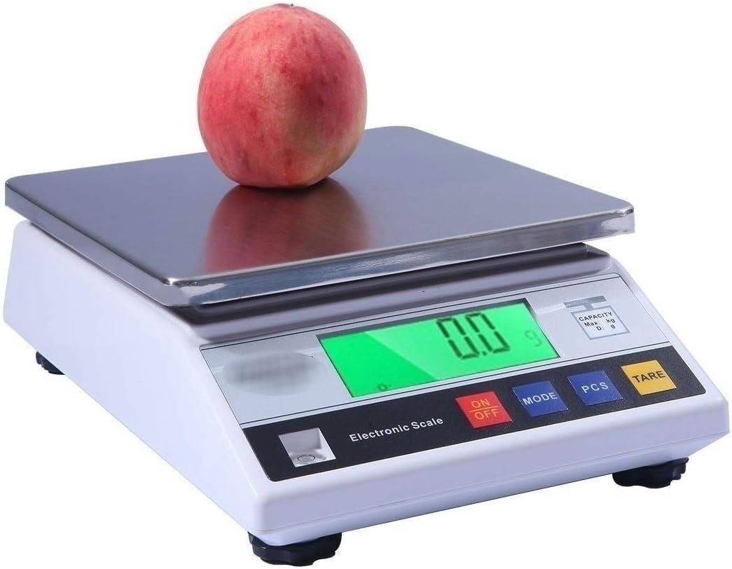 Báscula electrónica Báscula de Cocina Báscula de Cocina for Hornear en casa, Báscula de Mesa Báscula de Cocina electrónica de Acero Inoxidable(6kg/0.1g)