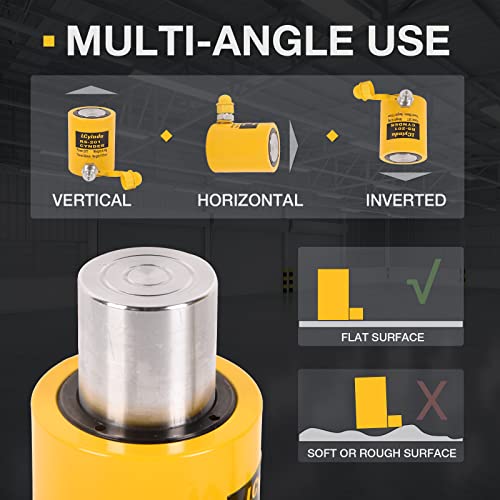 Image of 20T Hydraulic Cylinder Jack Ram 2 inch(50mm) Stroke Solid Single Acting Hydraulic Ram Cylinder Jack Hydraulic Lifting Cylinders (20T 2Inch)