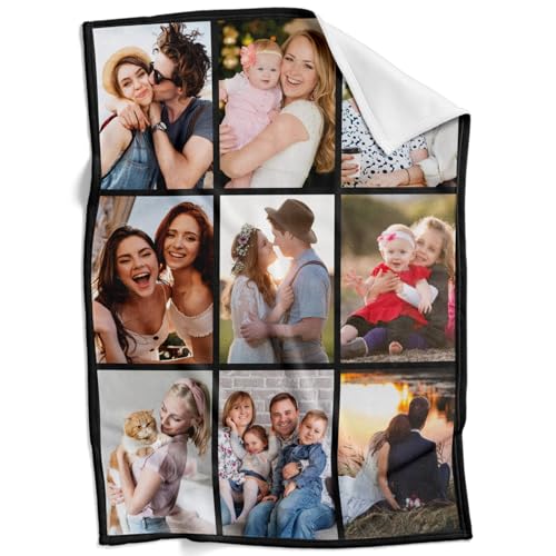 Image of inkArts Custom Blanket with Photo, Personalized Blanket, Customized Photo Blankets, Customizable Picture Blankets, Anniversary Photo Gifts for Women Men Her Him Mom Dad Baby Kid Family Pet
