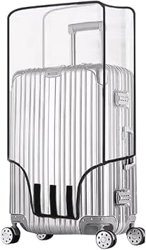 Clear Suitcases Cover - 20 22 24 26 28 30 Inch PVC Waterproof Luggage Cover - Top and Side Handle Gap Suitcase Protector 24 Inch