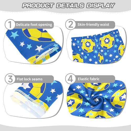 ALAZA Girls' Leggings Children's Yoga Pants Skinny Printed Dance Yellow Soccer Star Comfortable 4T2
