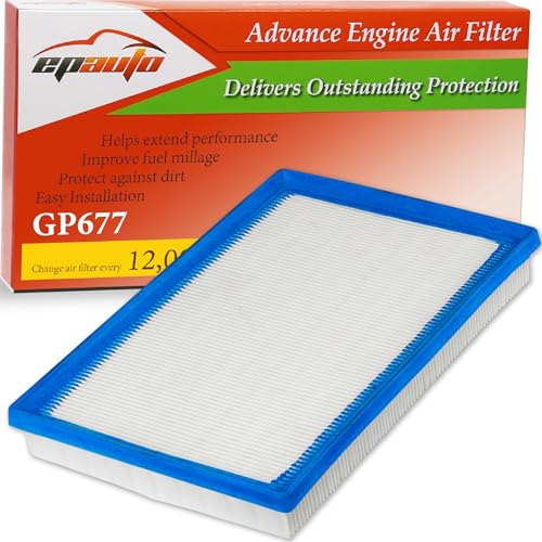 EPAuto GP677 (CA10677) Engine Air Filter Replacement for Toyota Camry Hybrid (2012–2017), RAV4 Gas (2013–2018), Avalon Hybrid (2013–2018), Lexus ES300h,LS460,LS600h,HS250 -Fits Select Models 2007-2018