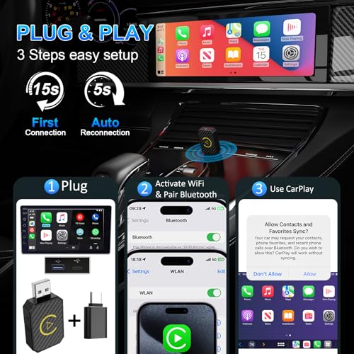 Quanlex Mini Android Auto Wireless Adapter & Carplay Wireless Adapter thumb #2