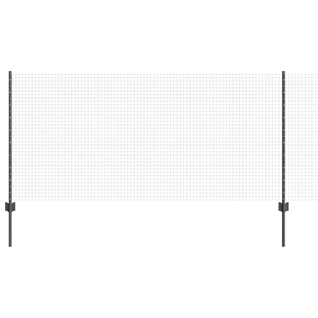Ogrodzenie ogrodowe z szarymi słupkami stalowymi, 1 x 10 m, ogrodzenie ogrodowe, ogrodzenie ogrodowe, ogrodzenie dekoracyjne