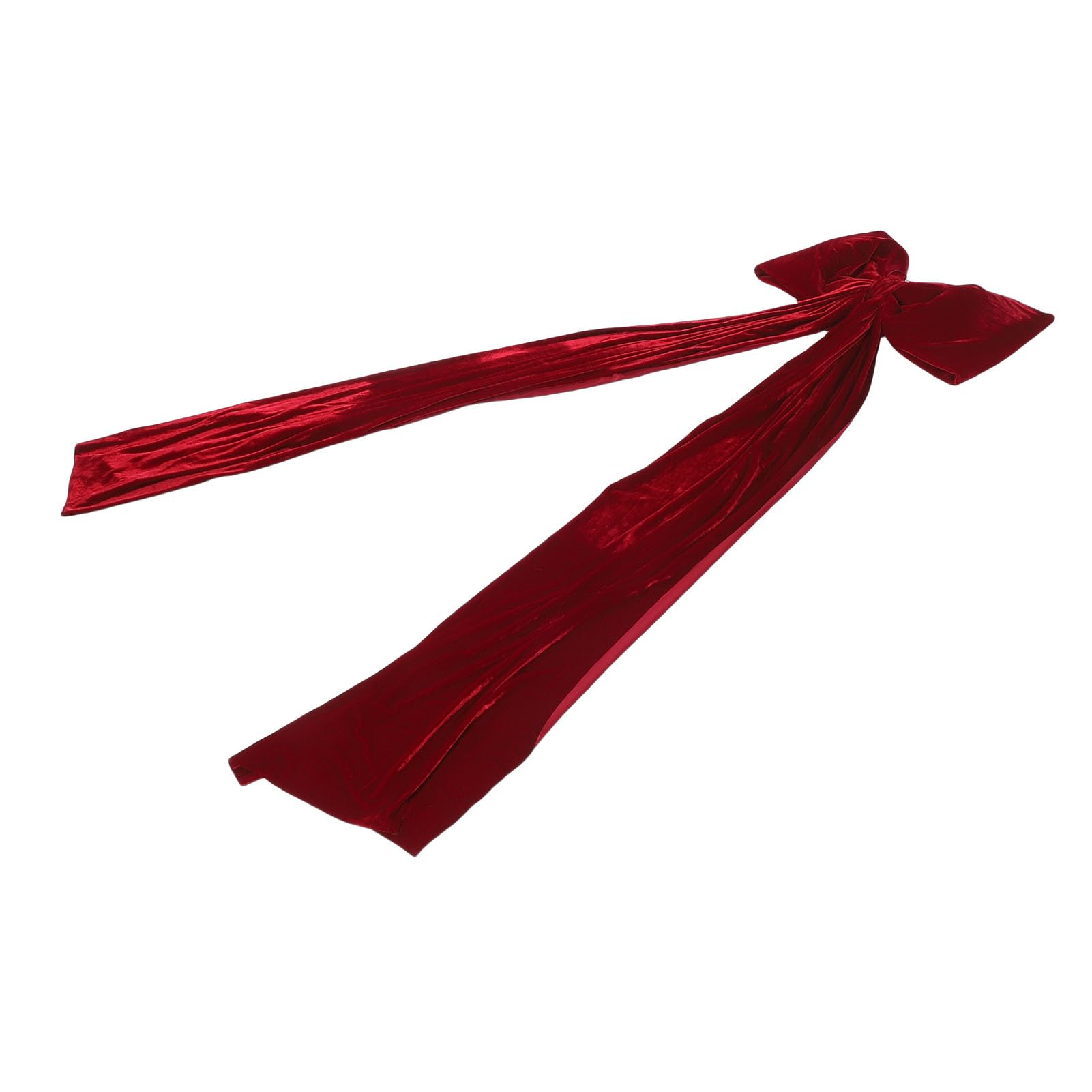 Fiocco Natalizio in Velluto, Grande Decorazione Rossa per Albero, per Ghirlande, Progetti Fai da Te, Porta D'ingresso per le Vacanze, 27,6x70,9 Pollici