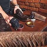 1pcs Schuhbürste aus Rosshaar,Glanzbürste,Schuhbürste Leder,Rosshaarbürste,Schuhputzbürsten,Pferdehaarbürste Holzgriff,für Schuhpolierbürste Schuhpflege Polieren