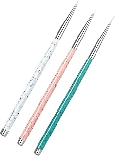 Beaupretty 3 Pçs Pincel De Pintura De Unhas Pedicure Pintura Kit De Escova De Unhas De Manicure Unhas Gel Pincéis De Unhas De Gel Para Arte De Unhas Criativo Forro De Arte De Unhas Conjunto