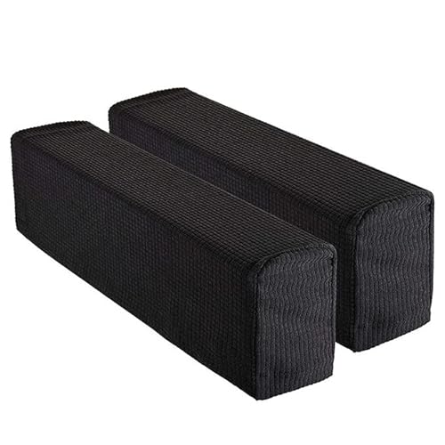 JORTUIO 2 PCS Par Funda para Reposabrazos De Sofá Protector Extraíble para Brazos De Sillones Cubierta Elástica De Apoyabrazos para Sofá Sillas(Negro)