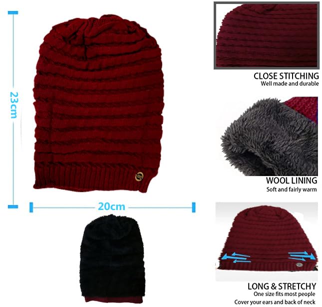 Image of 2023 Winter Beanie Hats Woolen Winter Beanie Cap for Men || 100% Woolen Boys Stylish Cap Woolen Cozy Cap for Men Warm Knit Hat Warmer Hat for Men Women Hat Solid Color Simple Woolen Hat Drop