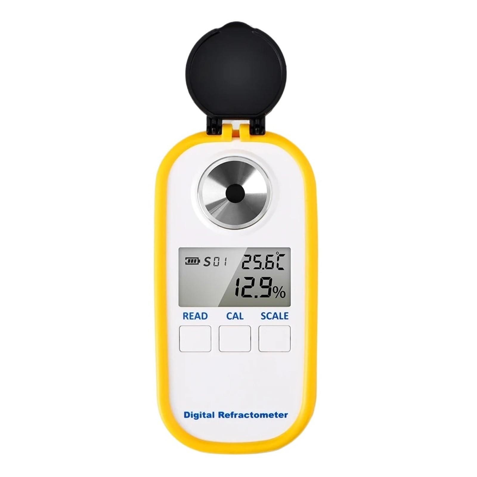 Rifrattometro 0-94%/0-90%/0-50%, tester for contenuto di zucchero, rifrattometro Brix digitale, for succhi di frutta Risposta rapida(DR102 Sugar 94 Brix)