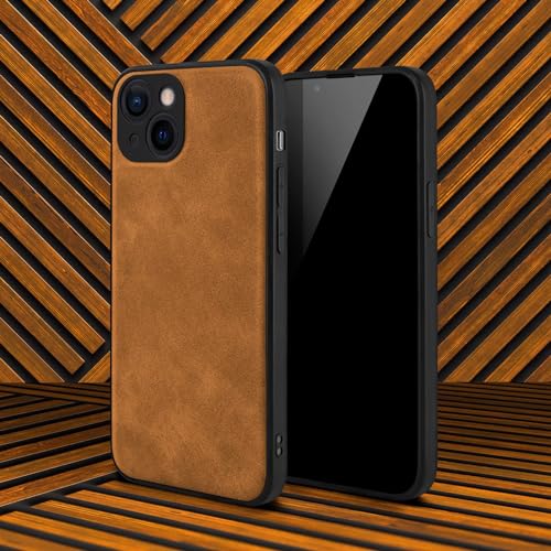 Coque iPhone 13 mini ONEFLOW Pali en cuir végétalien marron premium