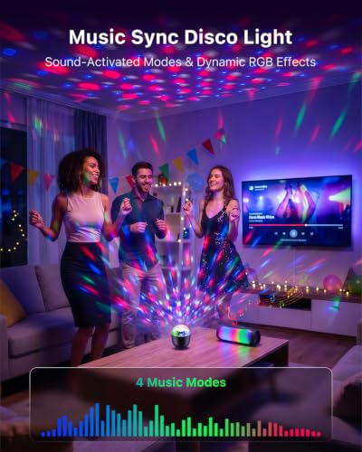 Image of FALOVE 2 Pack Cupcake RGB Disco Ball Lights for Party & Ambient Night Light