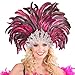 Produktbild NET TOYS Samba Kopfschmuck Federschmuck Rio Rio Federkopfschmuck Brasilien Feder Kopf Schmuck Burlesque Haarband Kostüm Accessoires
