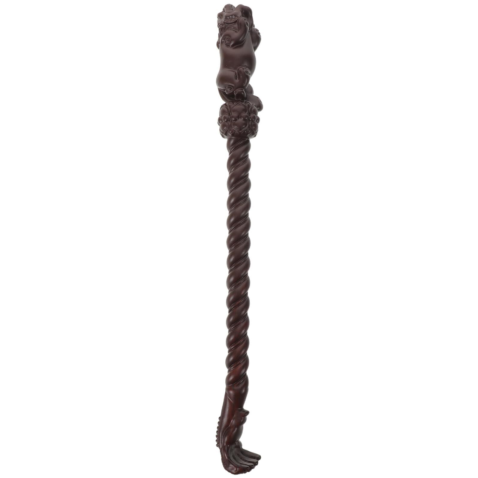 KOMBIUDA Rascador de Espalda de Ébano para Picazón Herramienta de Madera Tradicional para Masaje y Relajación Corporal para Uso Personal