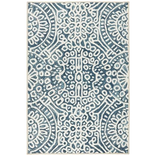 Dash and Albert Temple Ink Machine Washable Area Rug -