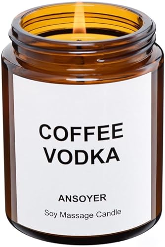 ANSOYER Vela de aceite de masaje, regalo romántico para uso en el spa, vela perfumada para el hogar, aceite corporal ultra hidratante con aceite de