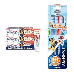 Odol-med3 Milchzahn Zahnpasta 6x50ml + Dr.BEST Paw Patrol