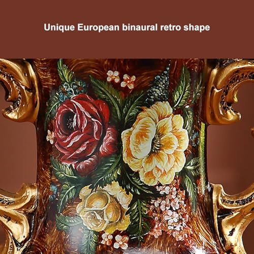 Artificial Vintage Flower Arrangement Vase Set European Golden Resin Vase Fake Flower Decor Wedding Party - Image 7