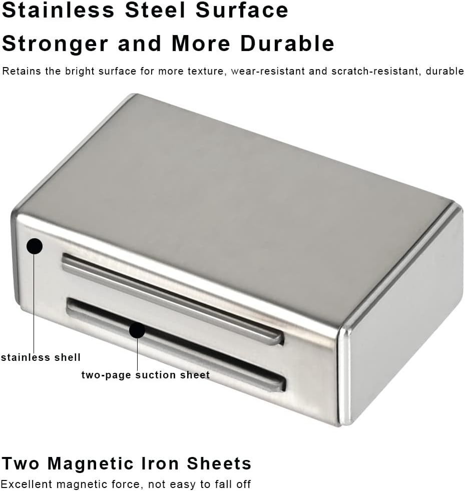 12Pack Cabinet Magnetic Catch Adhesive, Magnetic Door Catch Cabinet Door Magnet Latch Stainless Steel Kitchen Magnetic Latch for Cupboard Magnetic Closure Closet Door Closing for Drawer