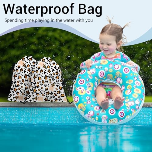 Image of Brown Leopard Ghost Grip Bag for Gymnasts Lightweight Gymnastics Grip Bag Holiday Party Pouch