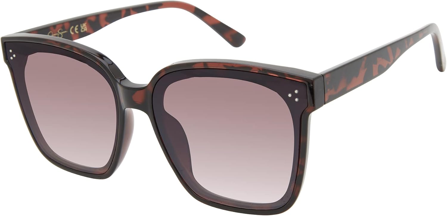 essica Simpson Women's J6214 Oversized Cat Eye Square Sunglasses