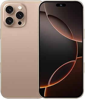 adeck I16 PROMAX unlocked phone, Android 14 8GB,7.3-inch high-definition AMOLED screen smartphone, 8000mAh battery, facial recognition/fingerprint lock/5G/photo/GPS phone (Desert Gold,256)