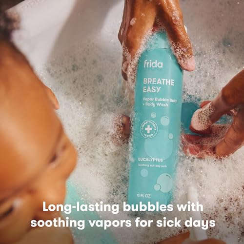 Image of Frida Baby Eucalyptus Vapor Bubble Bath + Body Wash, Safe for Skin, 10 Fl Oz (Pack of 12)