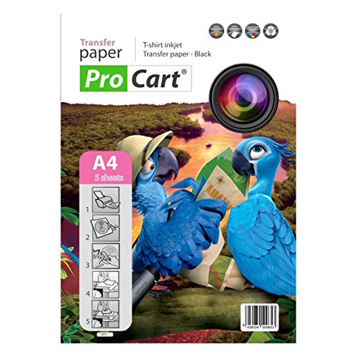 Inkjet Iron on Transfer Paper T-Shirt Printing for Black Fabrics A4 Cover