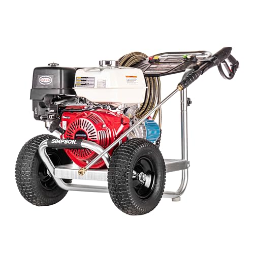 Simpson 4200 PSI Gas Pressure Washer, 4.0 GPM Commercial Power Washer, Cold Water, Honda GX390 Engine, 50' Hose, Aluminum Series, 49-State Compliant (ALH4240)