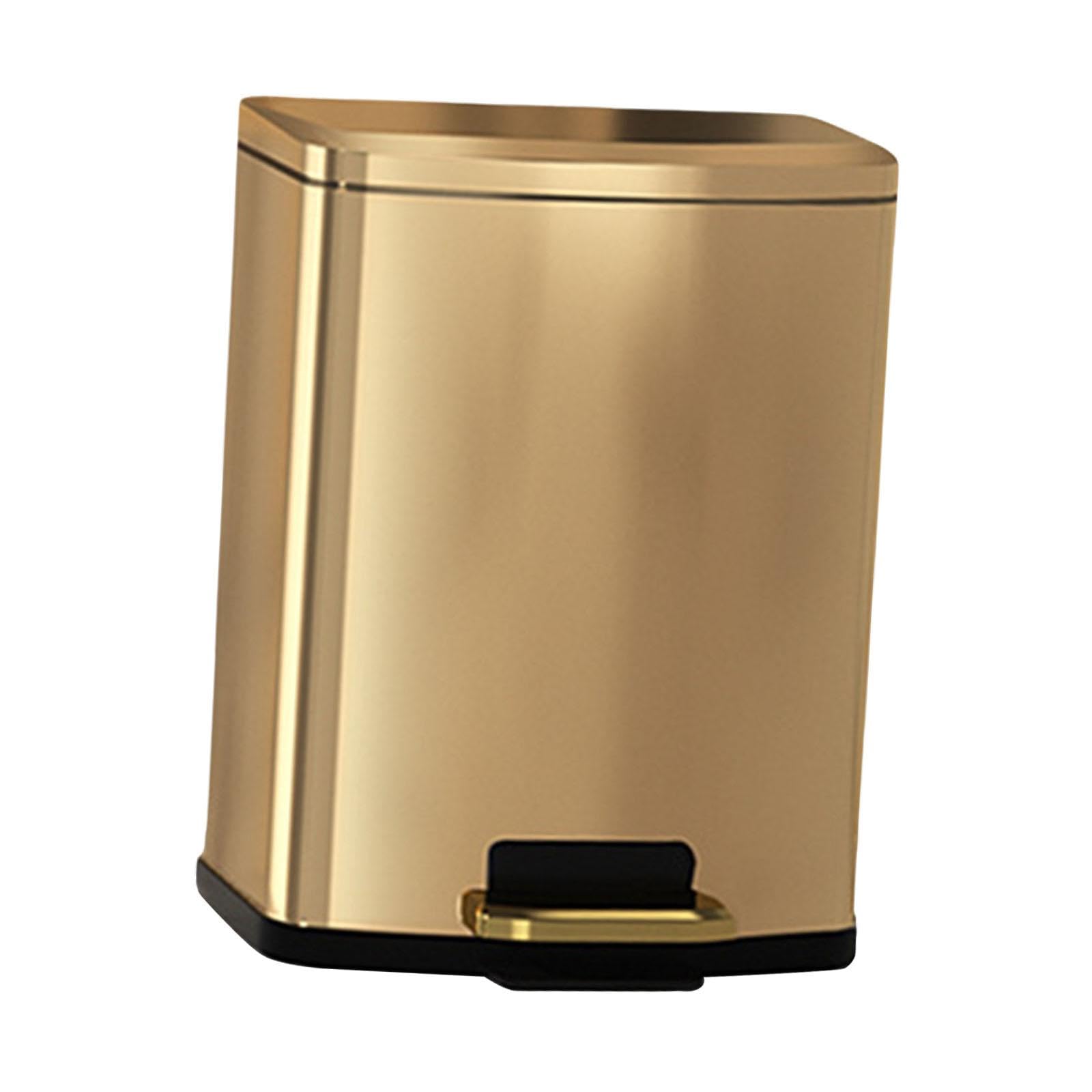 Enakshi® Step Trash Can 9L Waste Basket Kitchen Trash Bin for Apartment Bathroom Home Champagne Gold|Home & Garden | Household Supplies & Cleaning | Trash Cans & Wastebaskets 4