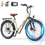 Bicicleta Electrica Adultos 24", con Suspensión Delantera y Pantalla LED