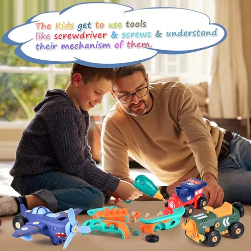 Dicroon PZ-01 Take-Apart Electric Building Toys, Toddler & Kids Tool Set With Motor & Electric Drill thumb #3